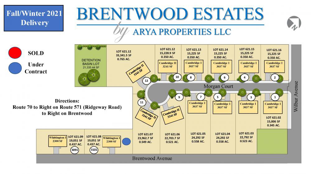 Brentwood Estates Available Lots