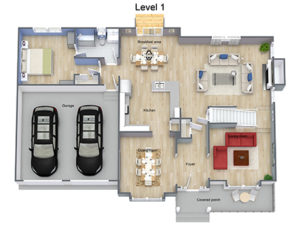 Cambridge floor plan level 1