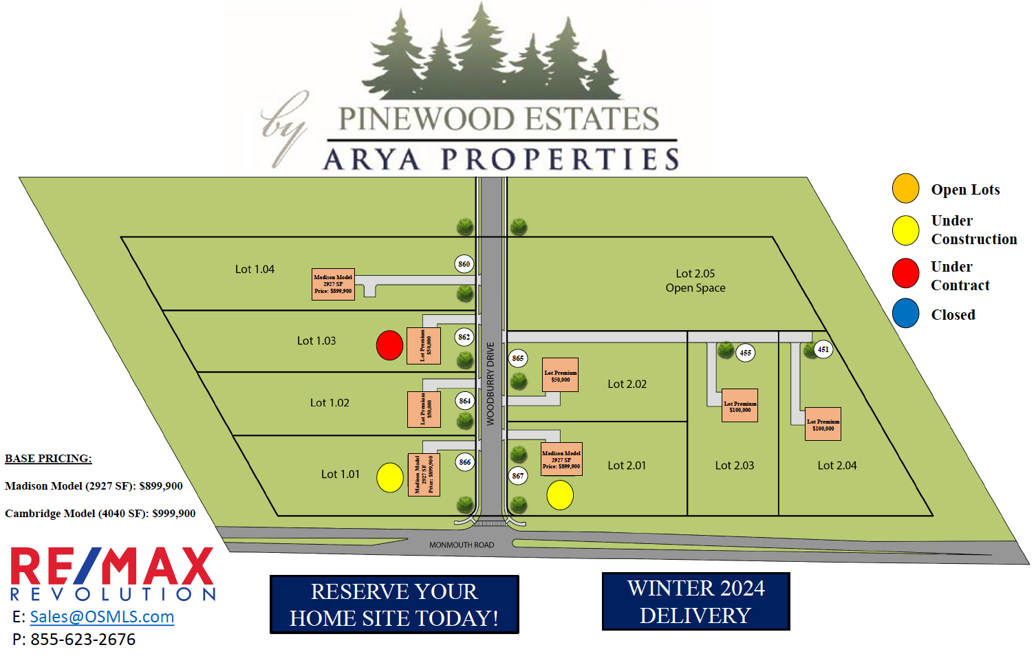 Pinewood Estates Available Lots