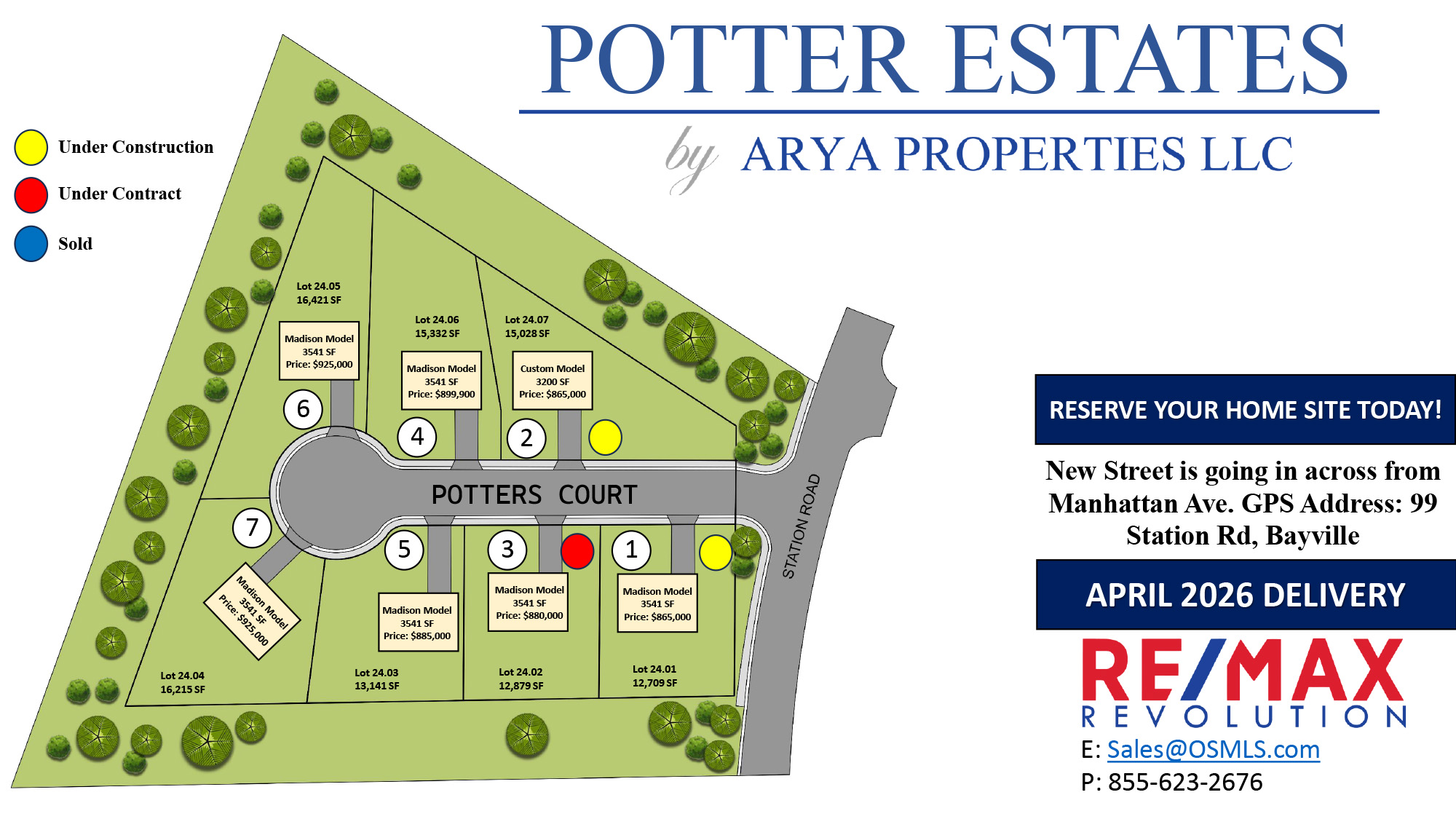 Potter Estates Ⅰ Available Lots